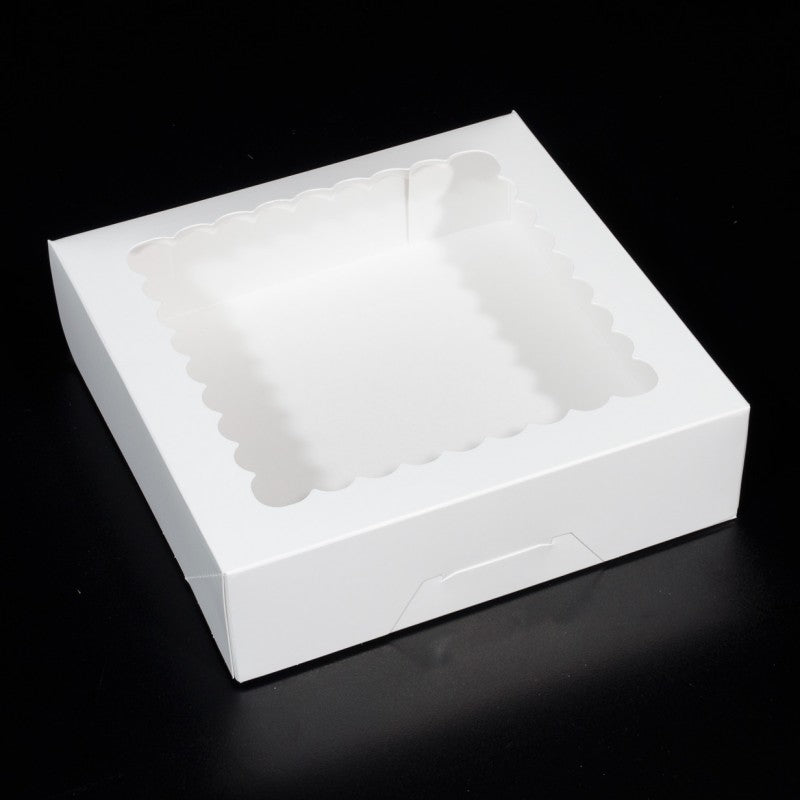 9 x 9 x 2.5 - Pie Box / Cookie Box - With Window (10 pack)